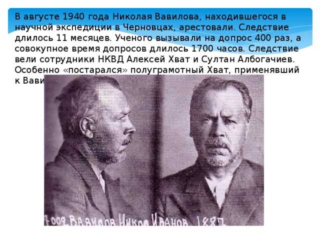 Непростая судьба вавилова н.и. | нссис