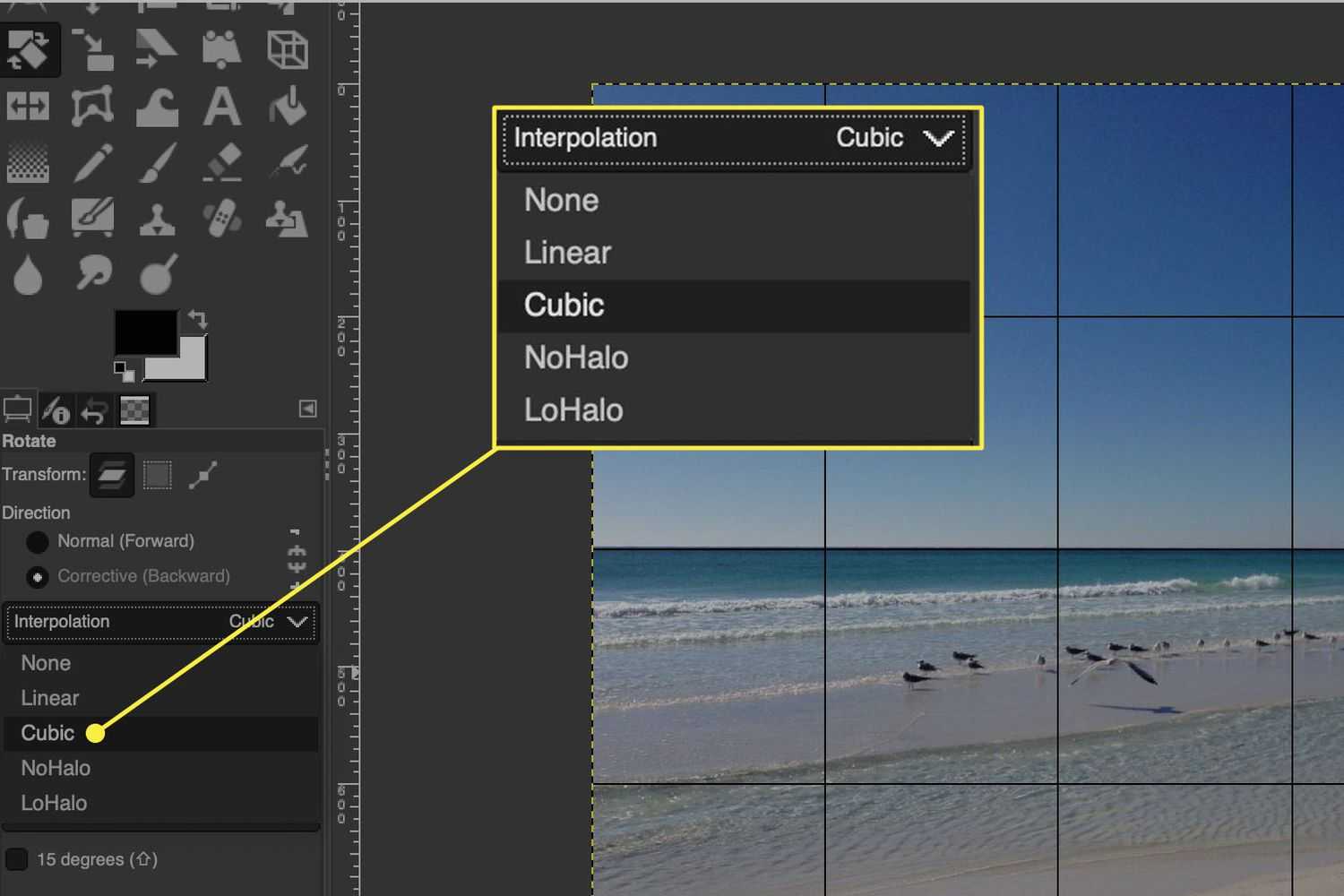How to add a glow to an object in gimp