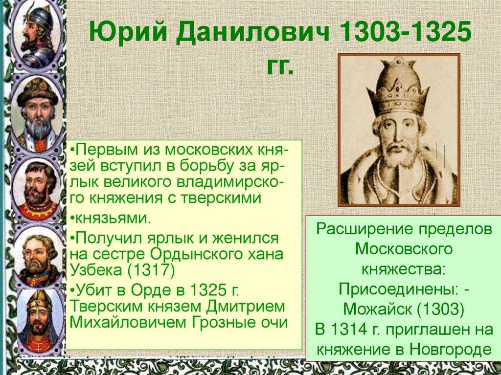 Юрий данилович: на пути к объединению русских земель - deeprussia.ru