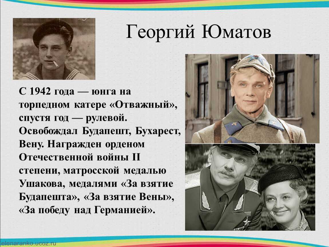 Фронт, слава и тюрьма. биография актера георгия юматова