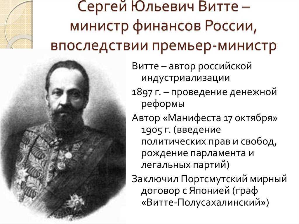 Краткая биография сергея витте